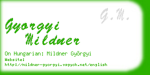 gyorgyi mildner business card